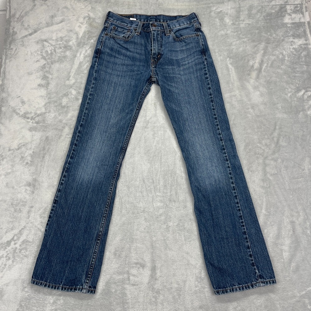 Levi's Jeans Mens 30x34 (30x32) Blue Denim 527 Faded Dark Wash Slim Bootcut Leg